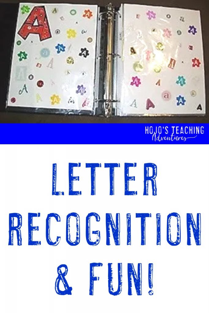 Check out this letter recognition scrapbook! It's a perfect DIY for the classroom or home because children will love looking through it and you'll be able to make it with very little cost by reusing something many scrapbookers always have on hand. Click through to learn more! 