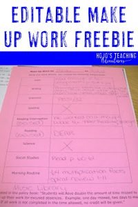 make up work freebie