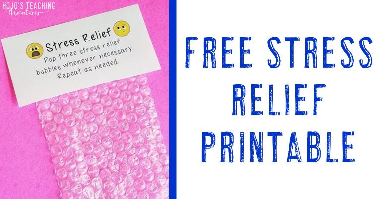 free stress relief printable