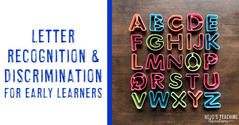 letter recognition & discrimination for early learners