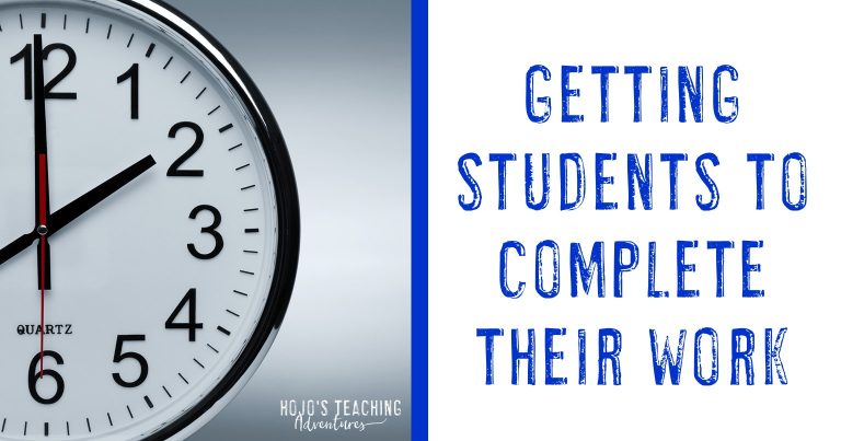 getting students to complete their work