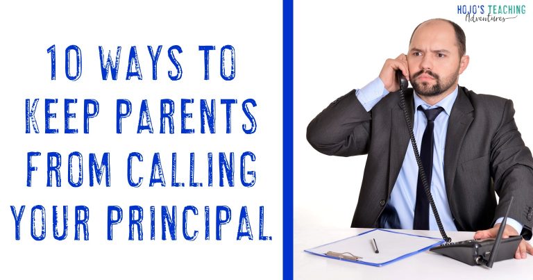 10 ways to keep parents from calling your principal