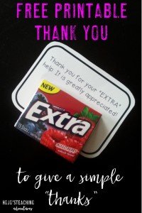 FREE Thank You Printable - HoJo's Teaching Adventures, LLC