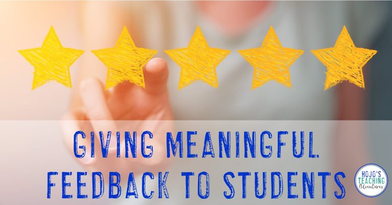 giving meaningful feedback to students