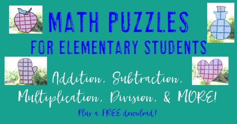 If you're on the lookout for great math puzzles, THIS is it! Your 1st, 2nd, 3rd, 4th, and 5th grade classroom or home school students will love being able to do math puzzles throughout the school year. With 15 different seasons covered, your students will enjoy math enrichment, centers, stations, partner work, independent work, and more. Valentine's Day, Halloween, fall pumpkins, St. Patrick's Day, spring flowers, and more are all included. {first, second, third, fourth, fifth graders}