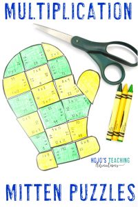 Multiplication Mitten Puzzles