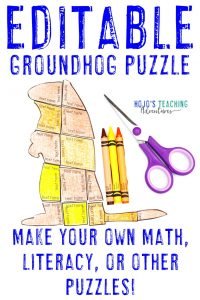 Click to buy an EDITABLE Groundhog Day puzzle!