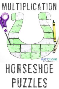 Multiplication Horseshoe Puzzles