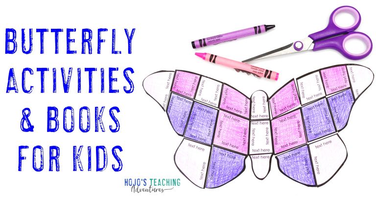 Butterfly Activities & Books for Kids showing the editable butterfly puzzle