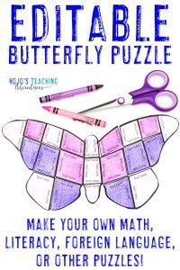 Click here to buy an EDITABLE butterfly puzzle!