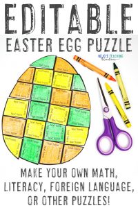 Click here to buy your own EDITABLE Easter Egg Puzzle!