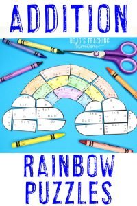 Click to buy ADDITION rainbow math activities!