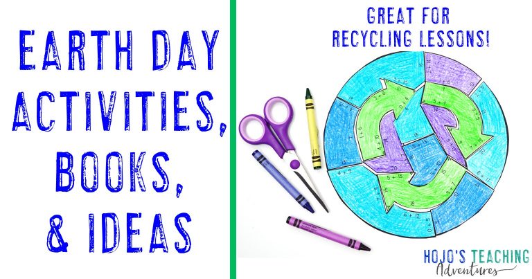 Earth Day Activities, Ideas, & Books - with image of addition Earth Day puzzle