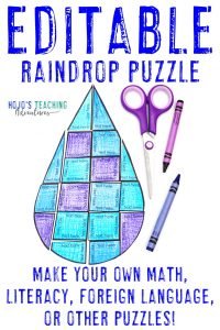 Click to buy your own EDITABLE raindrop puzzle!