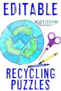 Editable Recyling Puzzles to celebrate earth day