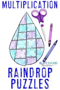 Click to buy your own MULTIPLICATION Raindrop Puzzle.