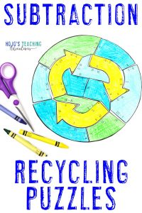 SUBTRACTION Recyling Puzzles