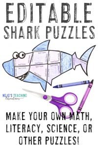 Click to buy your own EDITABLE cartoon shark puzzle!