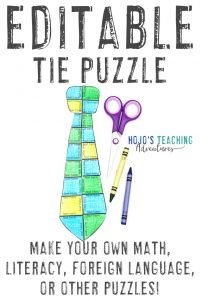 Click to buy your own EDITABLE tie puzzle.