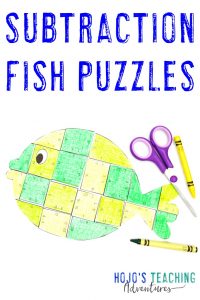 Click to get your FREE subtraction fish puzzles! 