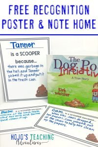 Click to get your FREE dog poop poster and note home!