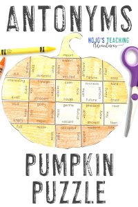 Click to get your own ANTONYM Pumpkin Puzzle!