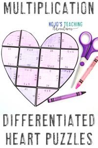 Get your own MULTIPLICATION heart puzzles here now!