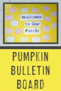 "Welcome to Our Patch!" pumpkin bulletin board with pumpkin puzzles