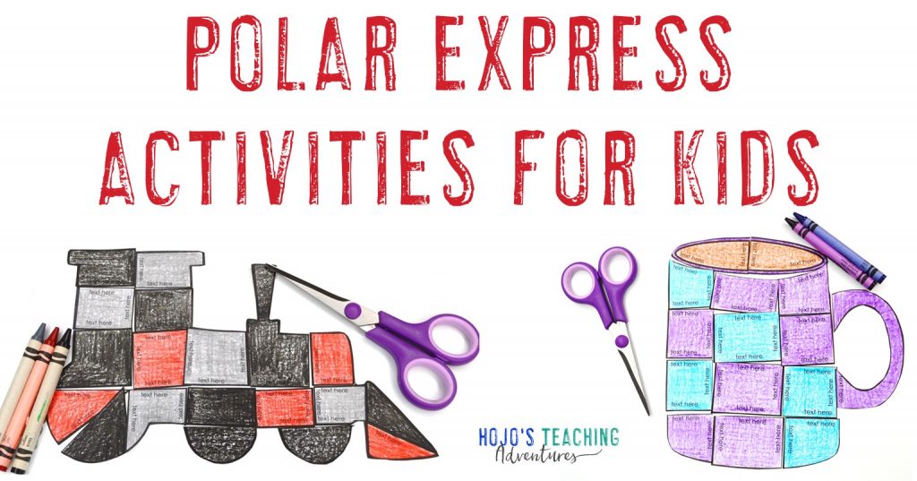 Polar Express Activities for Kids with a train and mug puzzles