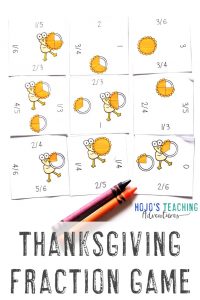 Click to buy your own Thanksgiving Fraction Activity Game!