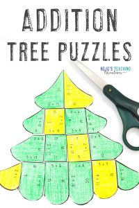 Click to get these addition tree puzzles!