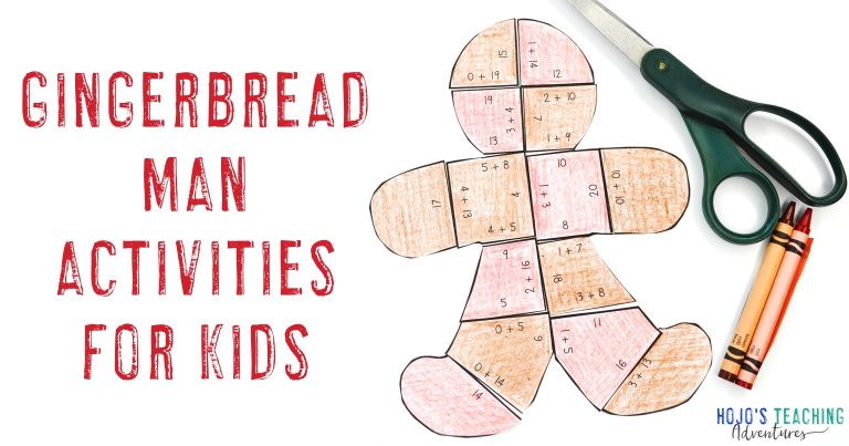 gingerbread man activities for kids with a gingerbread man puzzle