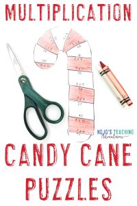 Click to buy your own MULTIPLICATION candy cane activities for kids!