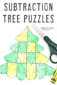 Click to grab your own subtraction tree puzzles!