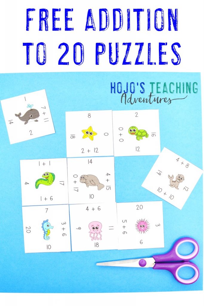 Click to get your FREE Adding 0-20 Magic Square Puzzle