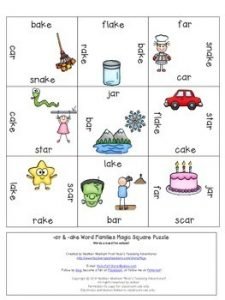 AR & AKE Word Family Game, Worksheet Alternative, or Literacy Center ...