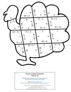 Division Turkey Puzzles 