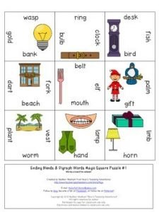 Ending Blends Worksheet Alternatives 