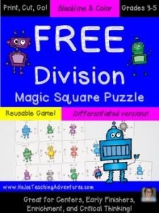 FREE Division Game, Activity, or Worksheet Alternatives {Math Fact ...